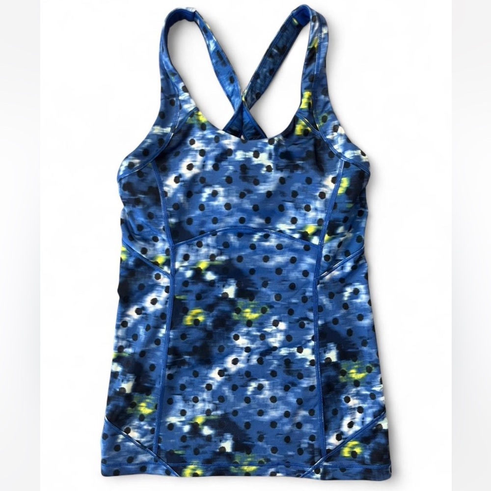 Lululemon Blue Polka Dot Tank Top
